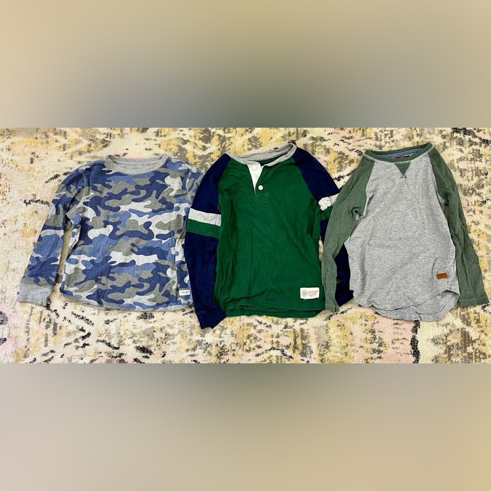 Boys Long Sleeve Shirt Bundle of Gap and 7 For All Mankind Size Small